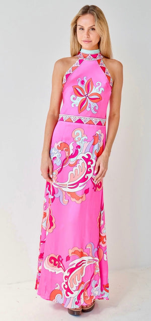 Paris Pink Rococo Silk Dress