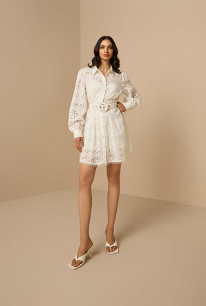 Hemant & Nandita Adya Short Dress With Buckle Belt by Hemant & Nandita from Marina St Barth