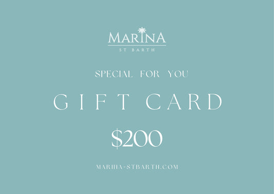 GIFT CARD - Premium Giftcard from Marina St Barth - Just $200! Shop now at Marina St Barth