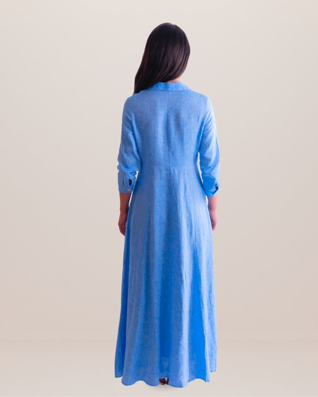 Shirt Dress Long Linen Solid - Premium Dresses from Marina St. Barth - Just $450! Shop now at Marina St Barth