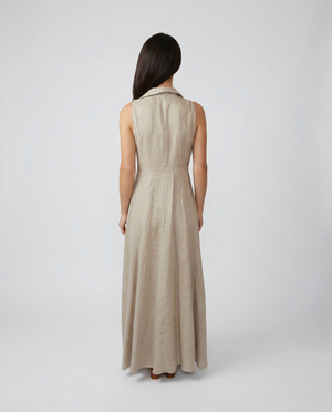 Linen Shirt Dress No Sleeve