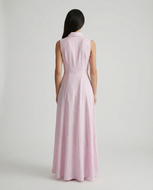 Linen Shirt Dress No Sleeve