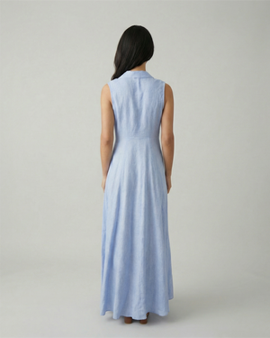 Linen Shirt Dress No Sleeve