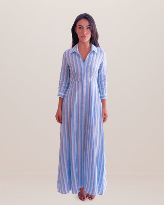 Shirt Dress New Style Linen - Premium Long Dresses from Marina St Barth - Just $450! Shop now at Marina St Barth