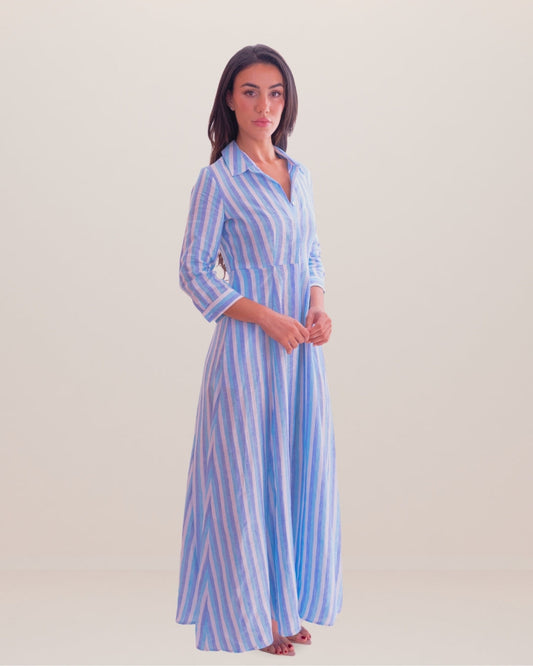 Shirt Dress New Style Linen - Premium Long Dresses from Marina St Barth - Just $450! Shop now at Marina St Barth