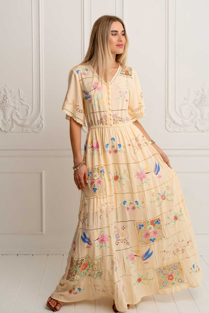 Hummingbird Dress | Marina St Barth Cream / M/L Hummingbird Dress | Marina St Barth Cream / M/L