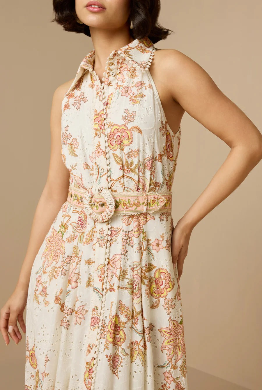 Hemant & Nandita Niti Long Shirt Dress W/Buckle Belt - Premium long dress from Hemant & Nandita - Just $698! Shop now at Marina St Barth