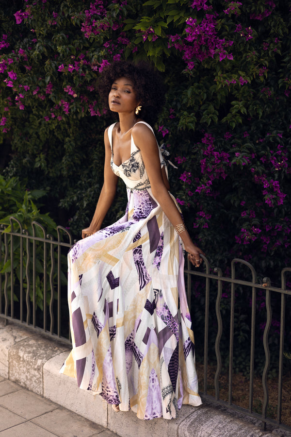 Cutout Bustier Maxi Dress 31LT