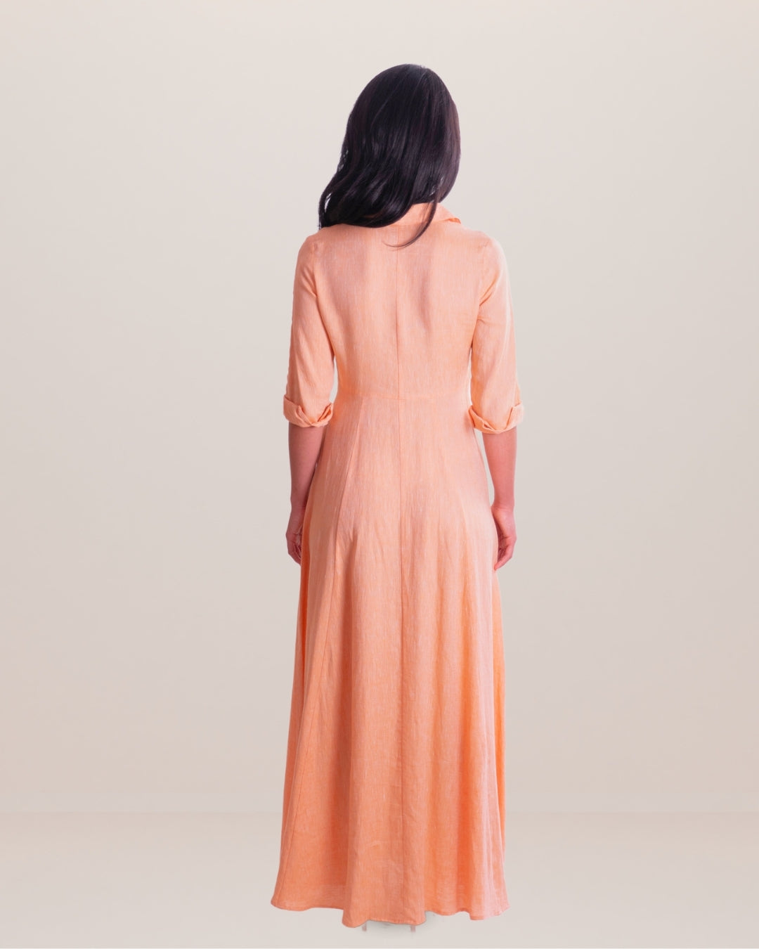 Shirt Dress Long Linen Solid - Premium Dresses from Marina St. Barth - Just $450! Shop now at Marina St Barth