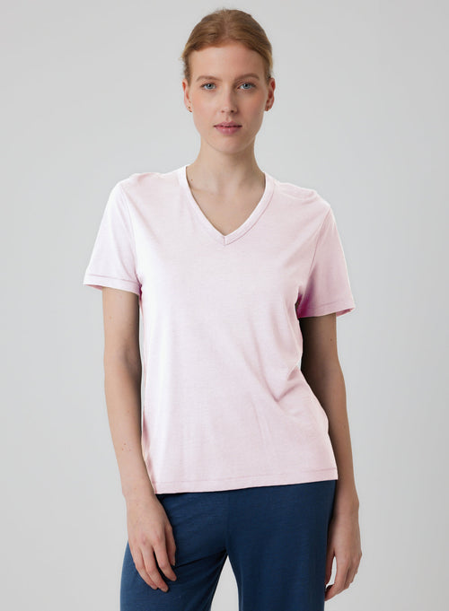 Majestic Soft Touch Short Sleeve V Neck by Majestic Filature from Marina St Barth