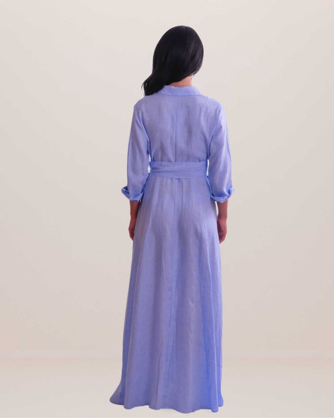 Shirt Dress Long Linen Solid - Premium Dresses from Marina St. Barth - Just $450! Shop now at Marina St Barth