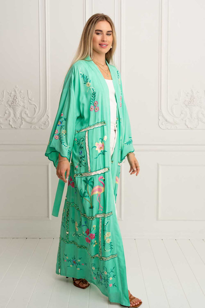 Felicity Kimono Acqua Green - Premium  from Marina St Barth - Just $395! Shop now at Marina St Barth