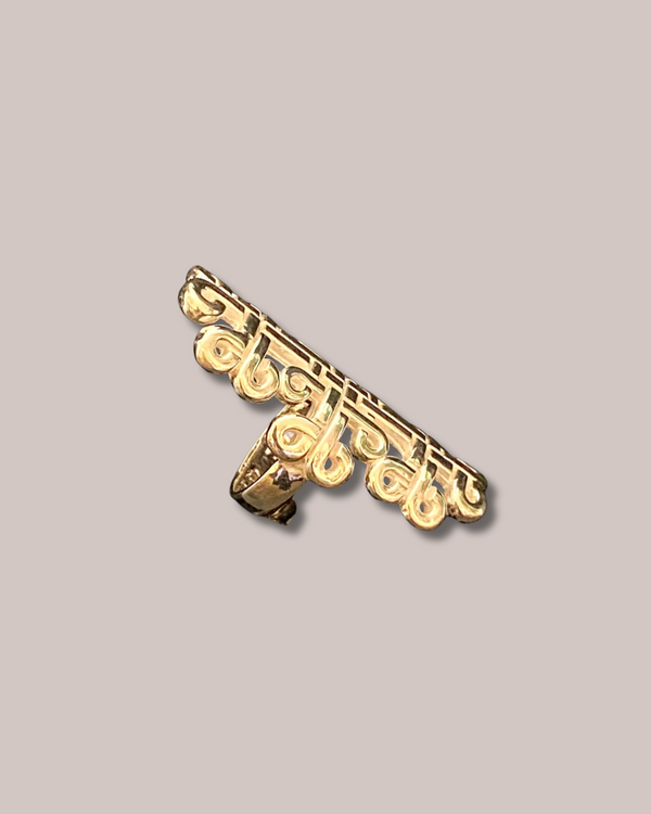 Tay Coptic Motif Panel Ring - Silver by Tay from Marina St Barth