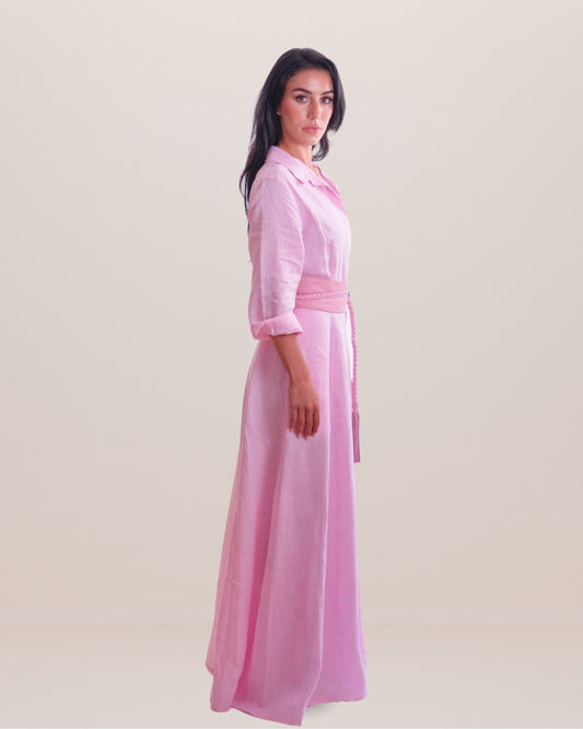 Spolverino Long Linen Dress Solid - Premium Dresses from Marina St. Barth - Just $450! Shop now at Marina St Barth