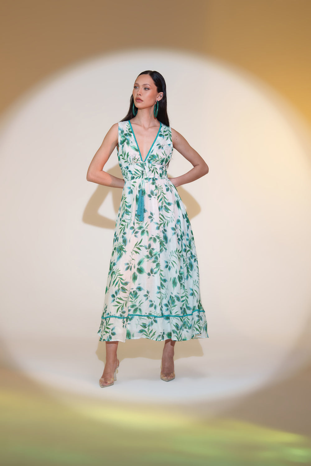 Pho Long Dress Floral print - Premium Long dress from Pho Firenze - Just $0! Shop now at Marina St Barth