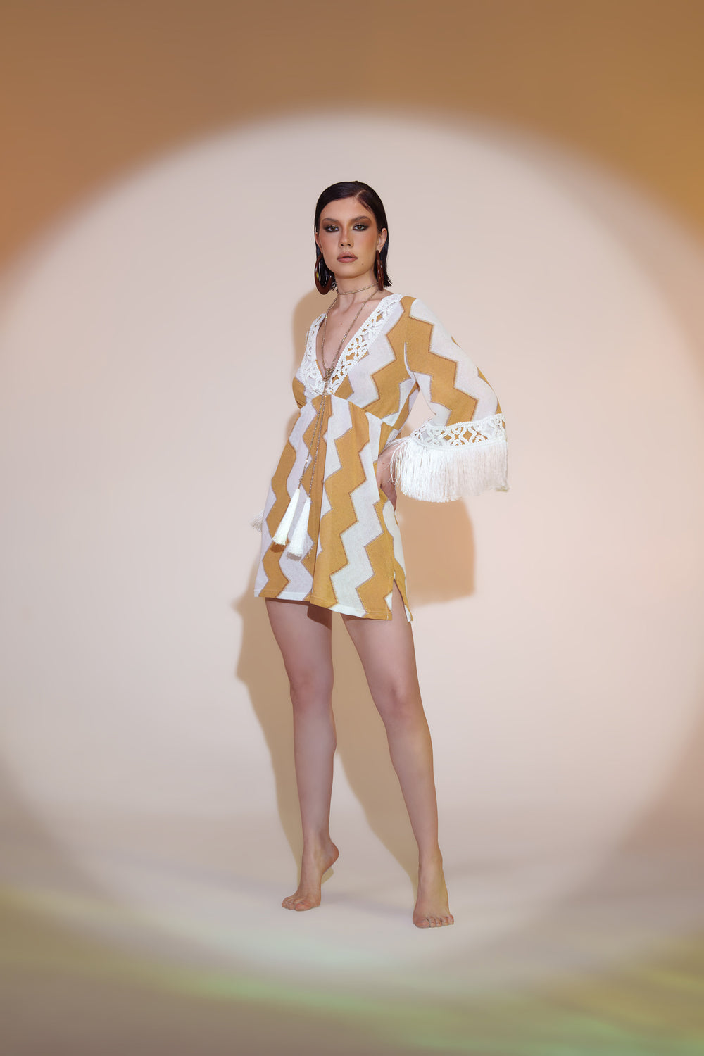 Pho Short Dress Biscuit - Premium  from Pho Firenze - Just $350! Shop now at Marina St Barth