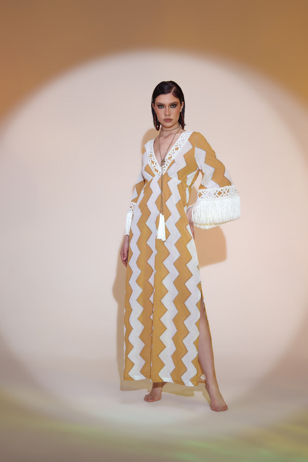 Pho Long Dress Biscuit - Premium  from Pho Firenze - Just $390! Shop now at Marina St Barth
