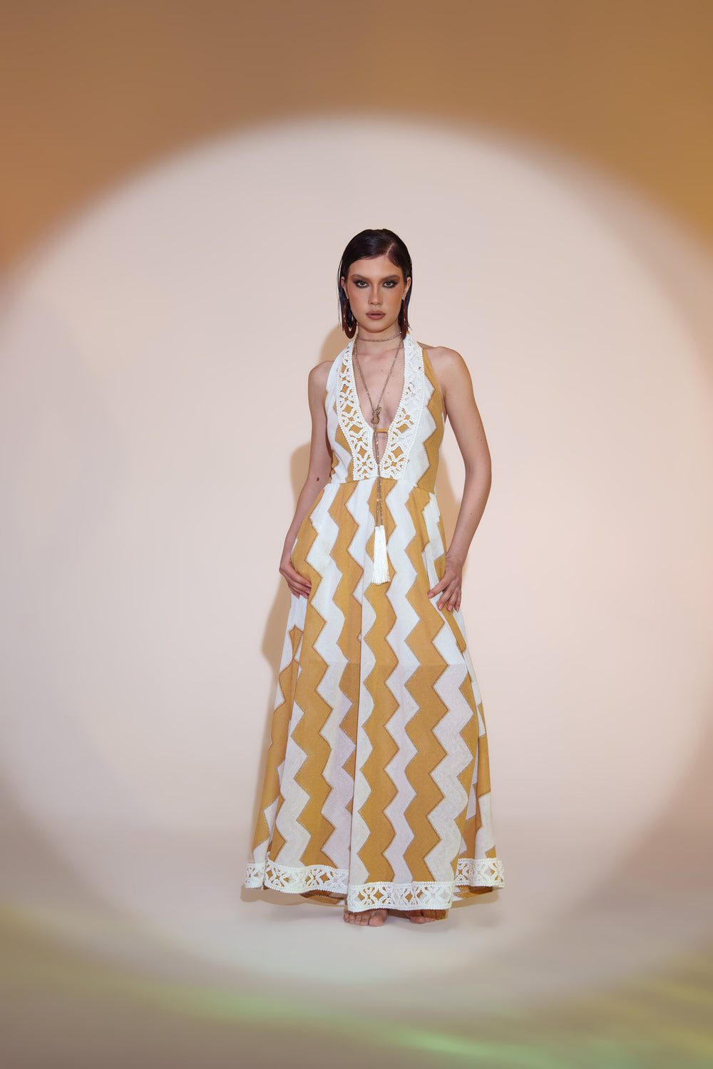 Pho Long Dress Biscuit Sleeveless - Premium  from Pho Firenze - Just $420! Shop now at Marina St Barth
