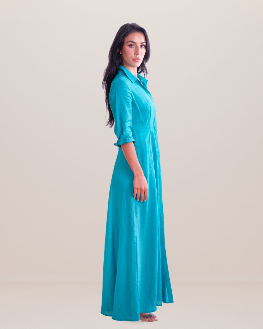 Spolverino Long Linen Dress Solid - Premium Dresses from Marina St. Barth - Just $450! Shop now at Marina St Barth