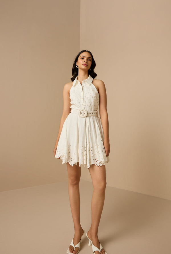 Hemant & Nandita Adya Short Dress With Buckle Belt