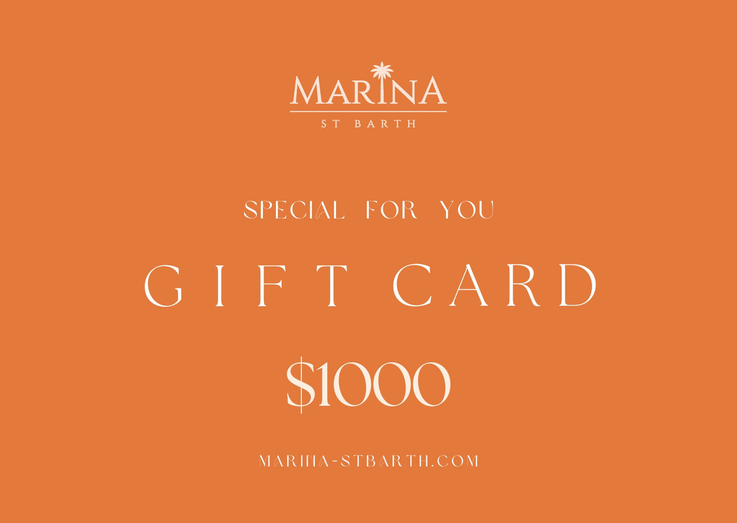 GIFT CARD - Premium Giftcard from Marina St Barth - Just $200! Shop now at Marina St Barth