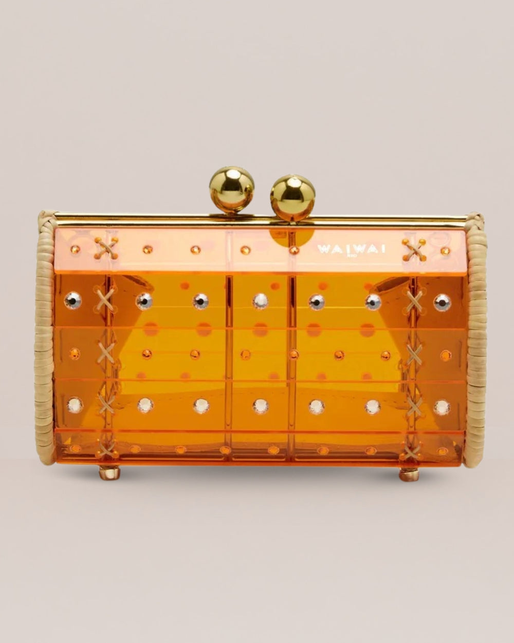Clutch Strass Orange