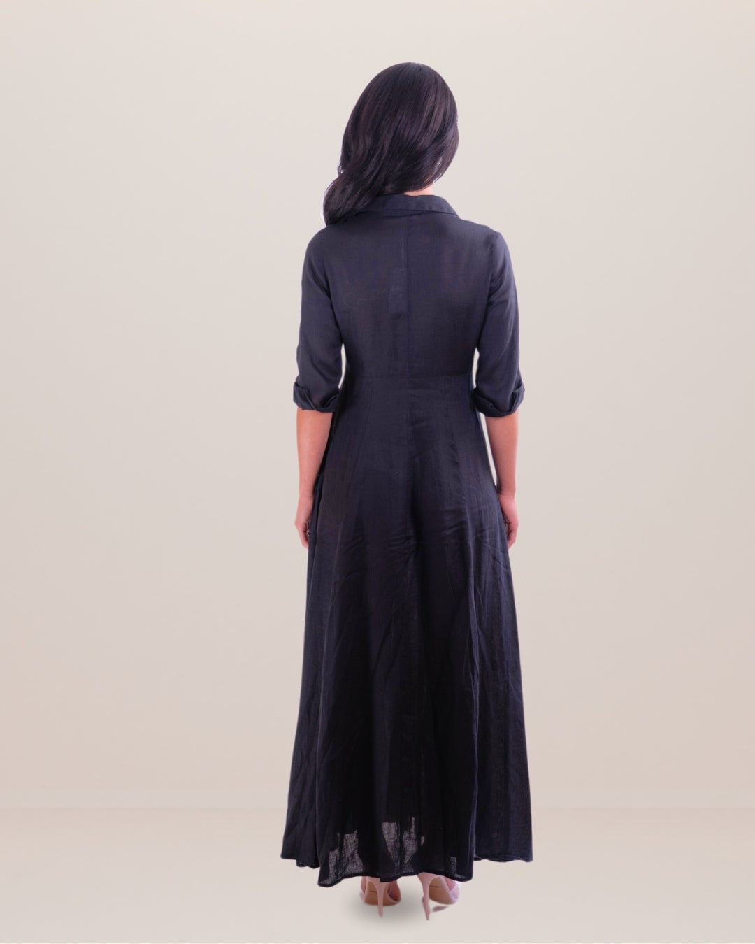 Spolverino Long Linen Dress Solid - Premium Dresses from Marina St. Barth - Just $450! Shop now at Marina St Barth