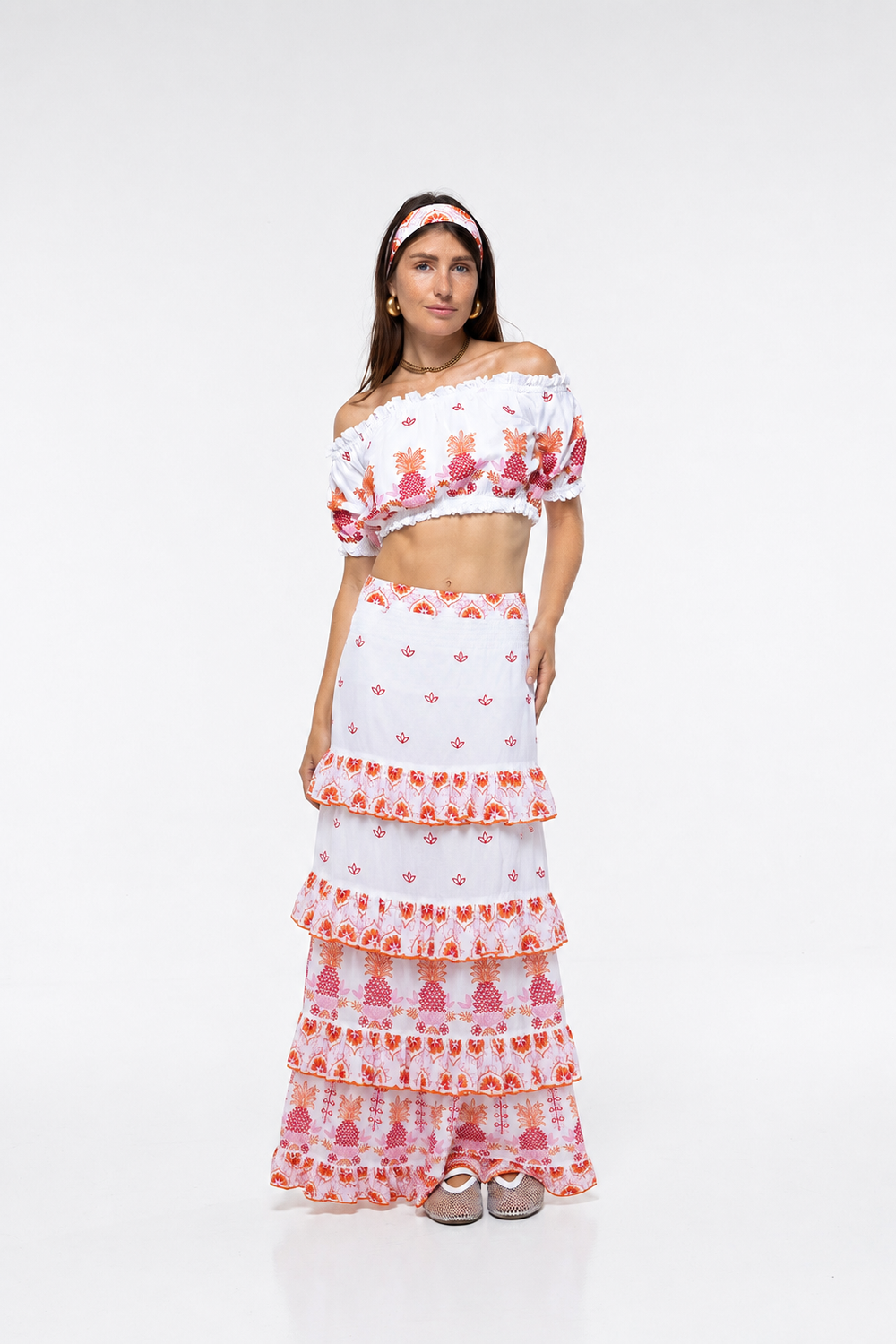 Nais Skirt Peach Pineapple