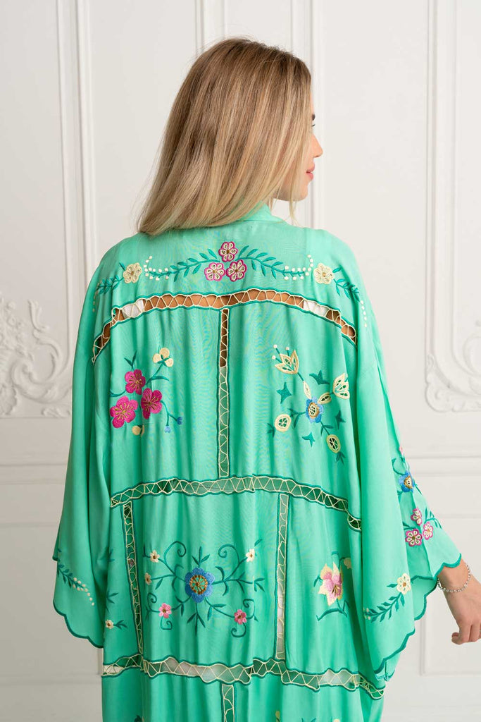 Felicity Kimono Acqua Green - Premium  from Marina St Barth - Just $395! Shop now at Marina St Barth