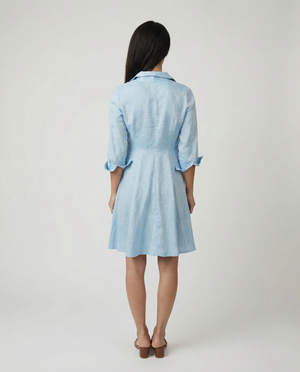 Shirt Dress Mini Linen Finta