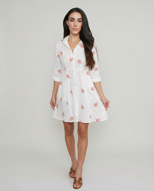 Shirt Dress Mini Linen Finta