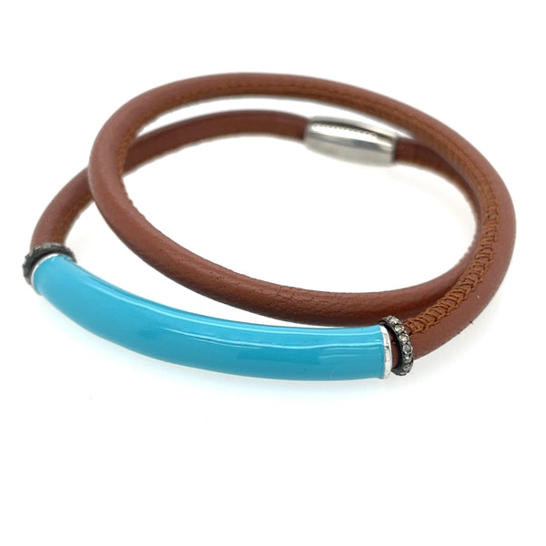 Ellen Hoffman Double Wrap Light Brown Bracelets by Ellen Hoffman from Marina St Barth
