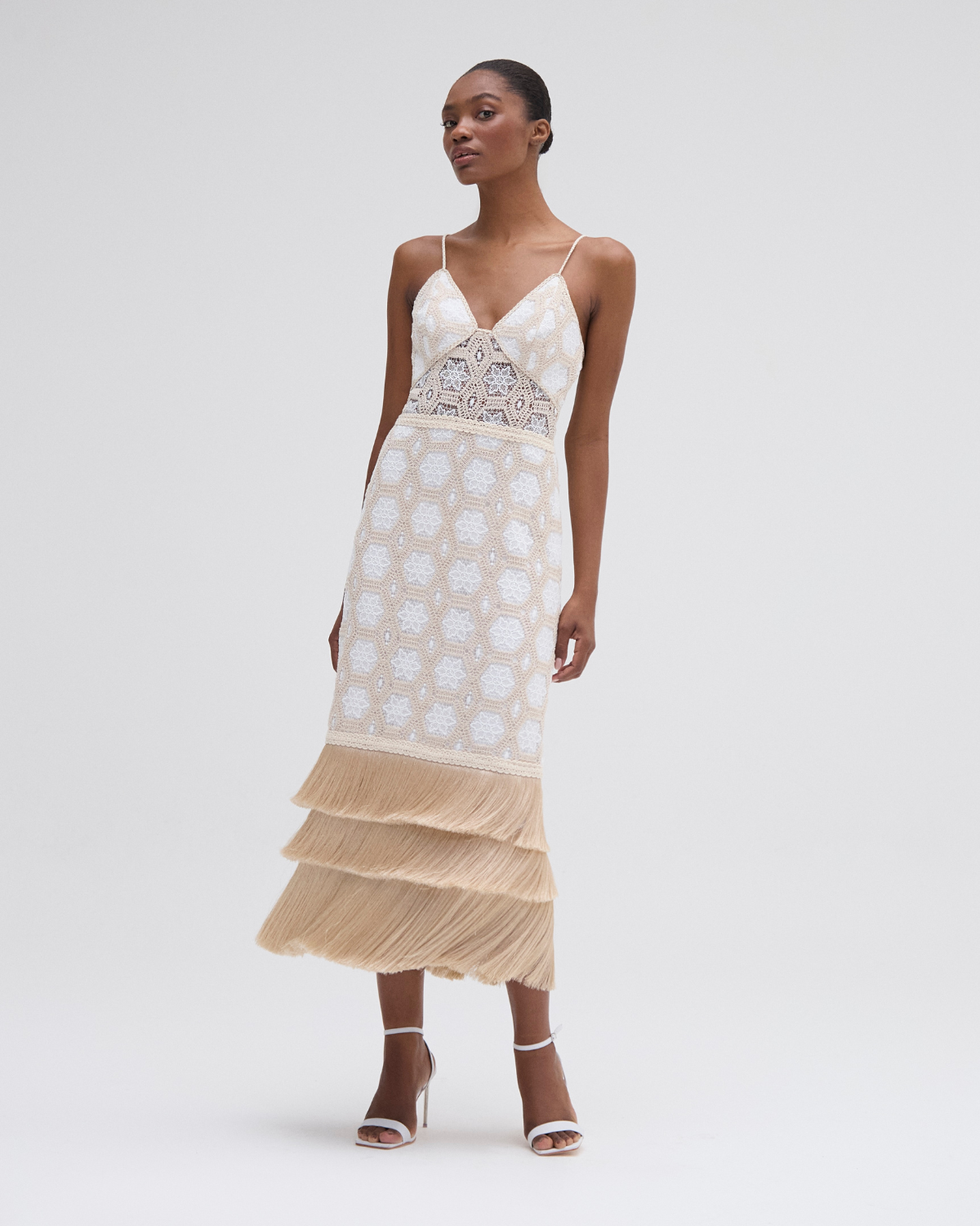 PatBo Crochet Plunge Midi Dress - Premium Dress from PatBo - Just $975! Shop now at Marina St Barth