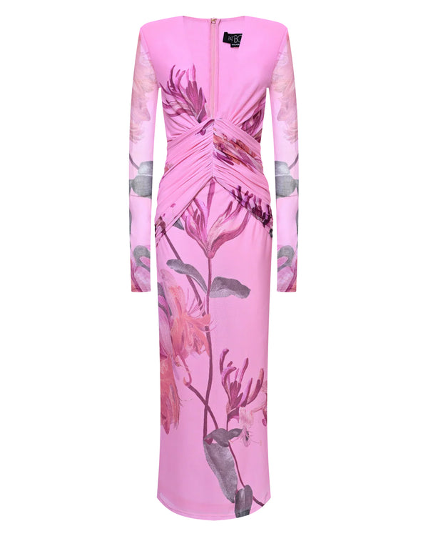 PatBo Honey Flower Tulle Midi Dress