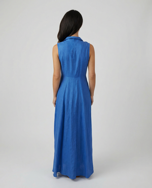 Linen Shirt Dress No Sleeve