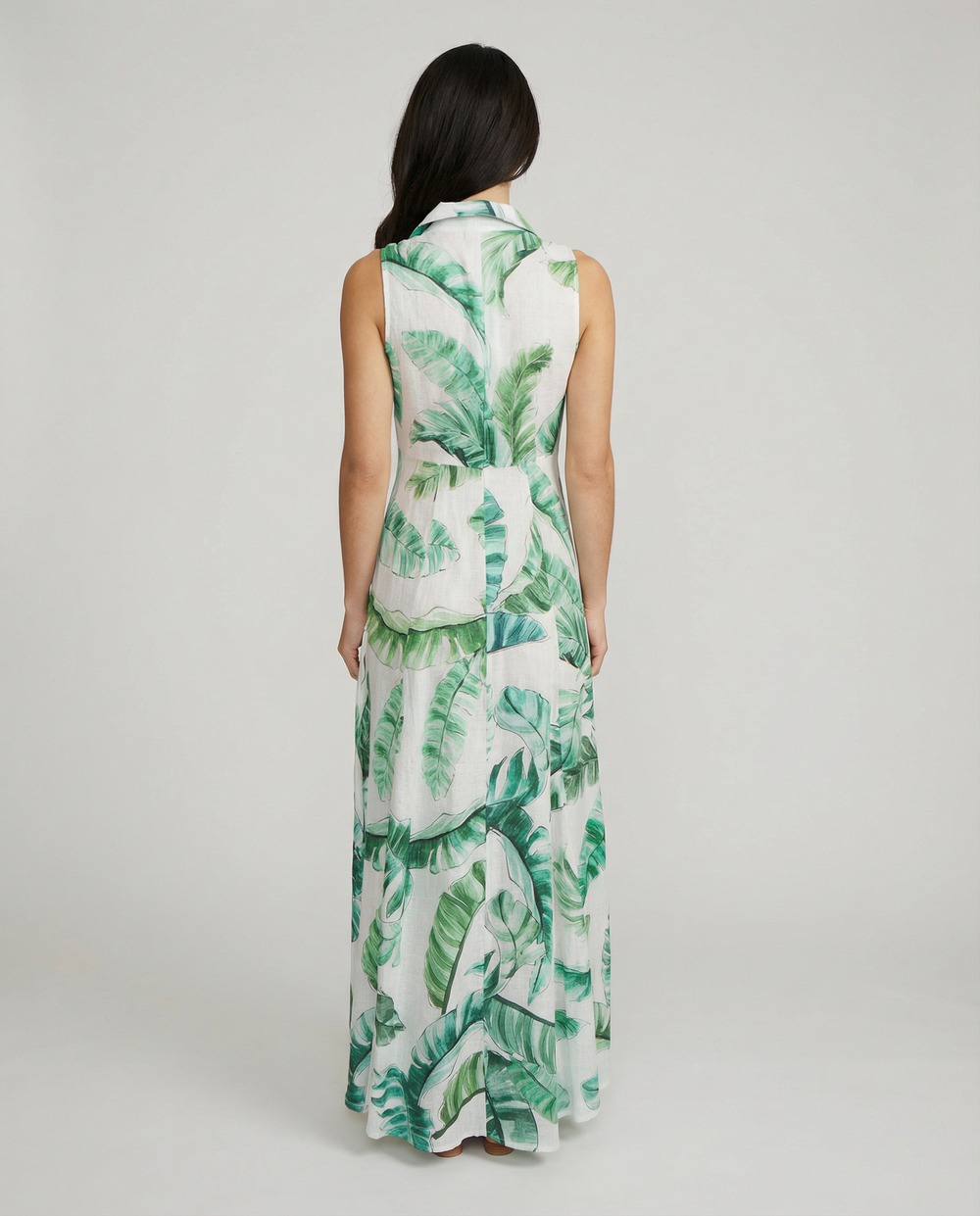 Linen Shirt Dress No Sleeve