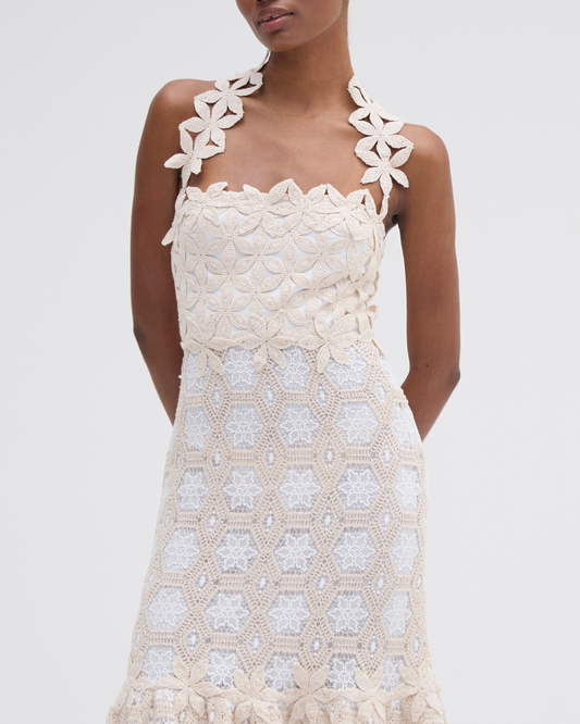 PatBo Natural Crochet Midi Dress - Premium Dress from PatBo - Just $975! Shop now at Marina St Barth