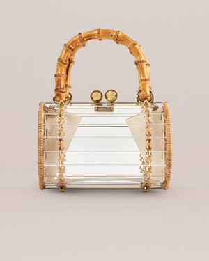 Gold Bamboo Bag Crystal