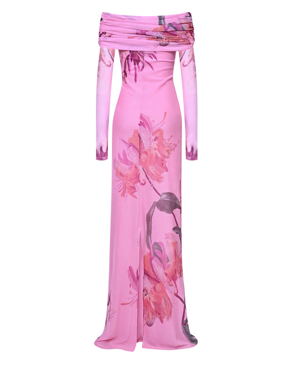 PatBo Honey Flower Tulle Maxi Dress