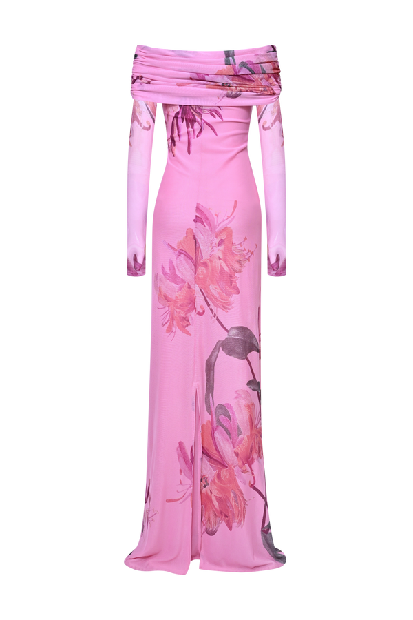 PatBo Honey Flower Tulle Maxi Dress