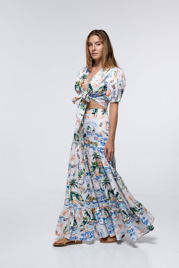 Alisa Skirt French Riviera by Marlea from Marina St Barth