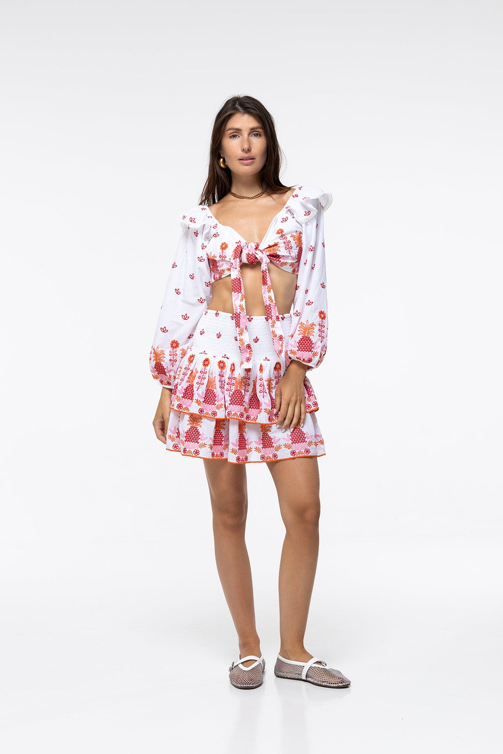 Paulina Skirt Peach Pineapple