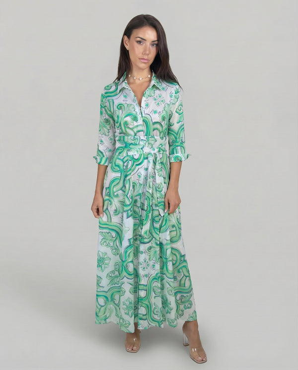 Shirt Dress Silk New | Marina St Barth Palm Tree Mare / L Shirt Dress Silk New | Marina St Barth Palm Tree Mare / L