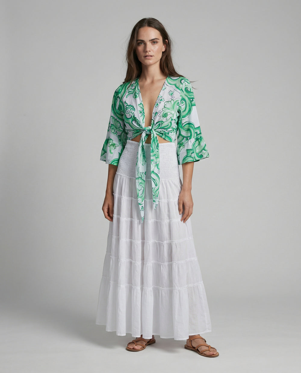 Bolero Nodo Centrale Linen Top