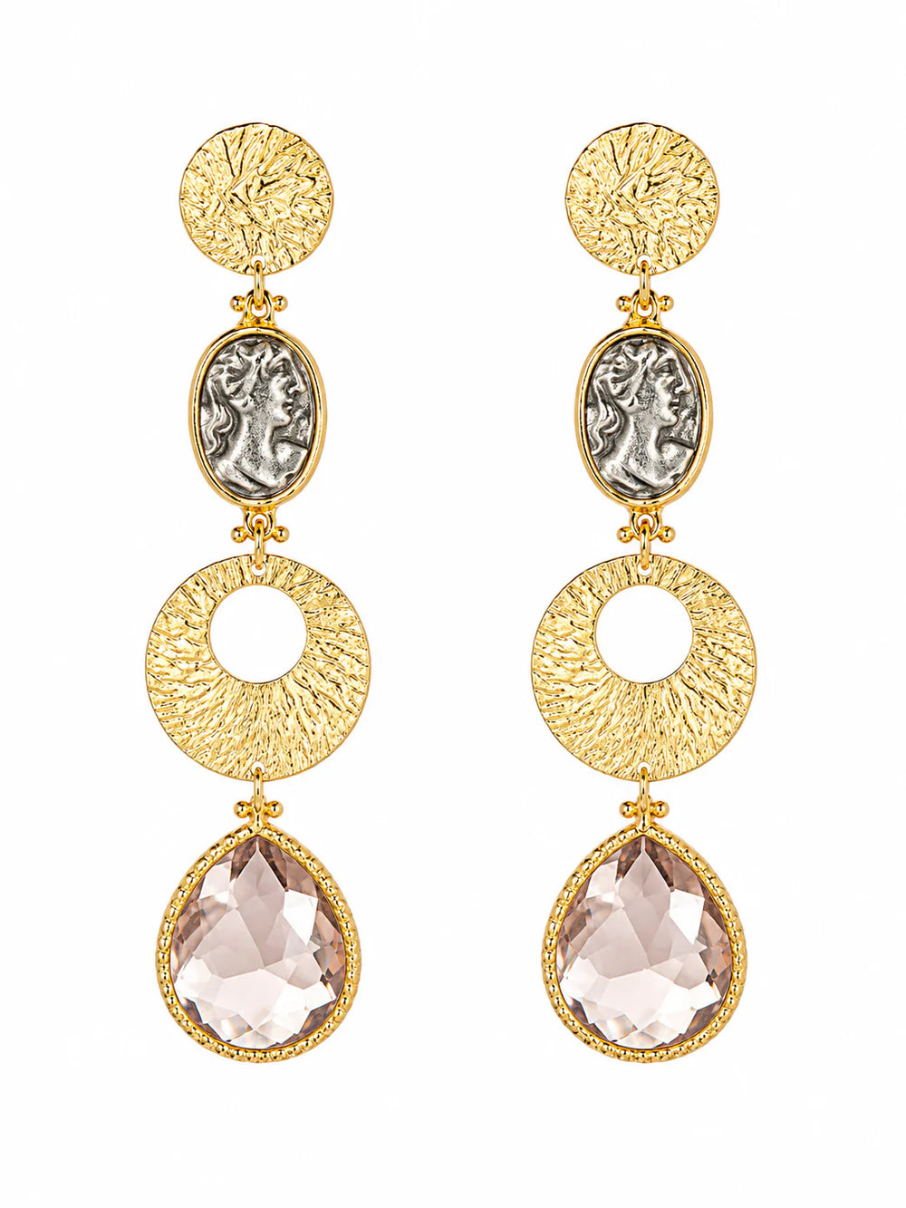Athena Coin Drop Earrings