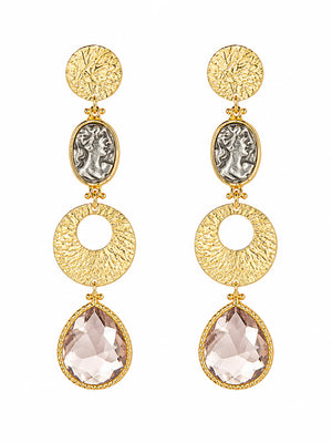 Athena Coin Drop Earrings