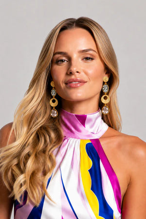 Athena Coin Drop Earrings