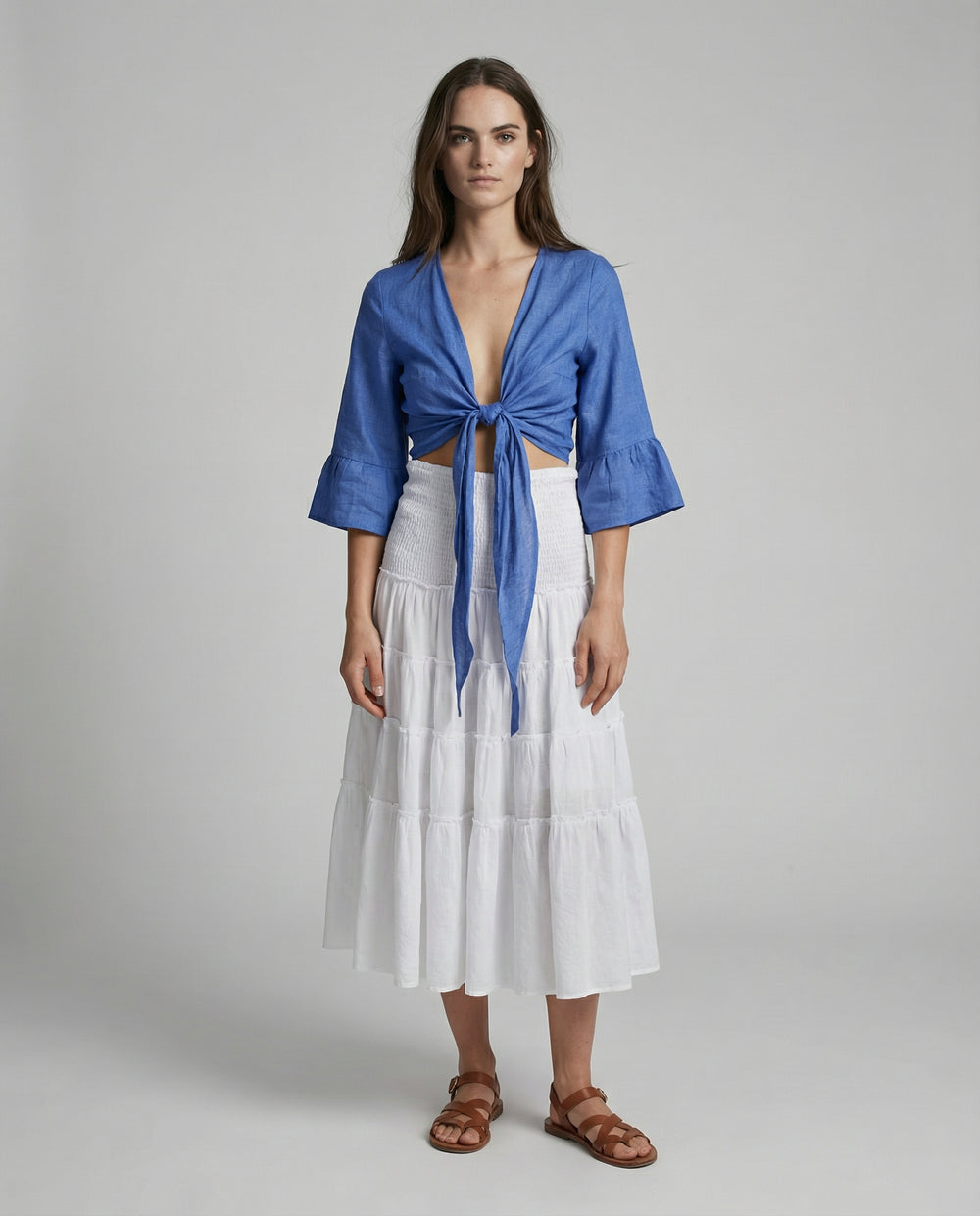 Bolero Nodo Centrale Linen Top