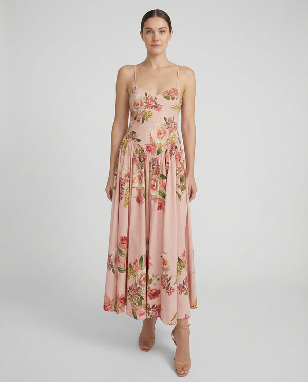 Ayla Corseted Midi Dress