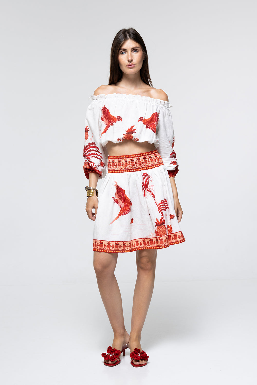 Rosa Top Red Parrot by Marlea from Marina St Barth